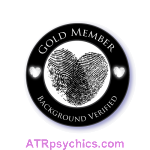 psychic website seal thumbtack Gold Member with background check verified